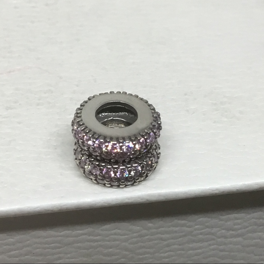 Pandora PR Sparkling Spacers in YOUR CHOICE of Color Pink, Red, Green, Blue Clea